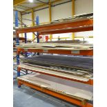 +VAT Quantity of 8'x4' plywood sheets in various thicknesses, some faced, together with large