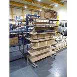 +VAT Blue steel cantilever rack of 7 shelves