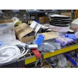 +VAT Misc. parts for campervan interiors, electrics etc. (contents of 2 racks)