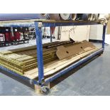 +VAT 2.5m x 2m blue welded steel work trolley