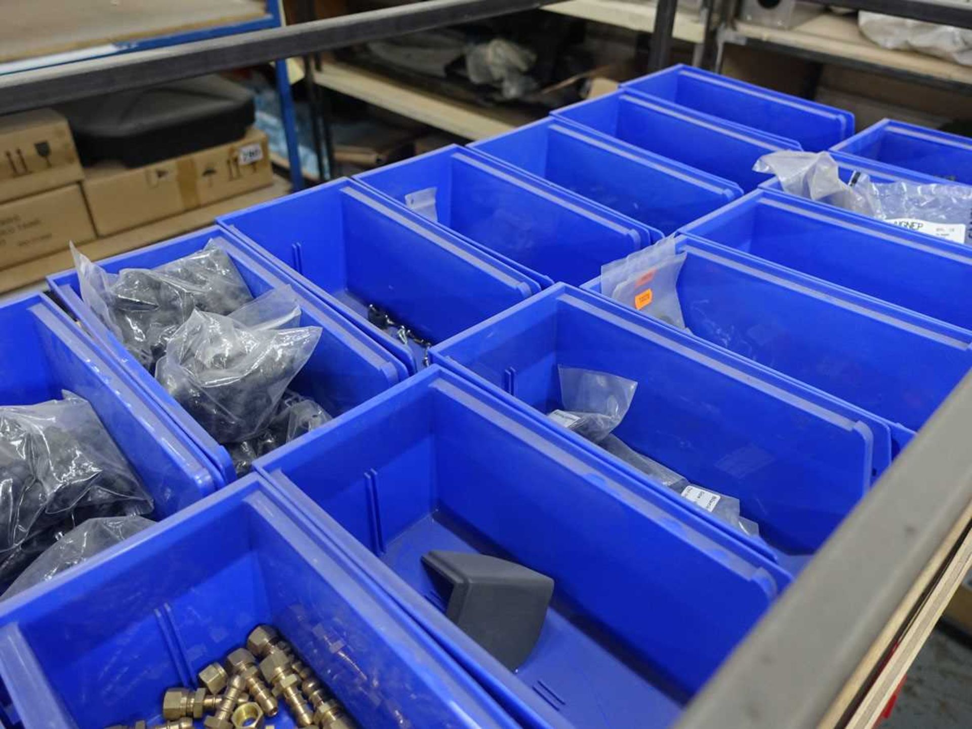 +VAT Various boxed nuts, bolts and other fixings, together with a range of red and blue plastic - Image 3 of 5