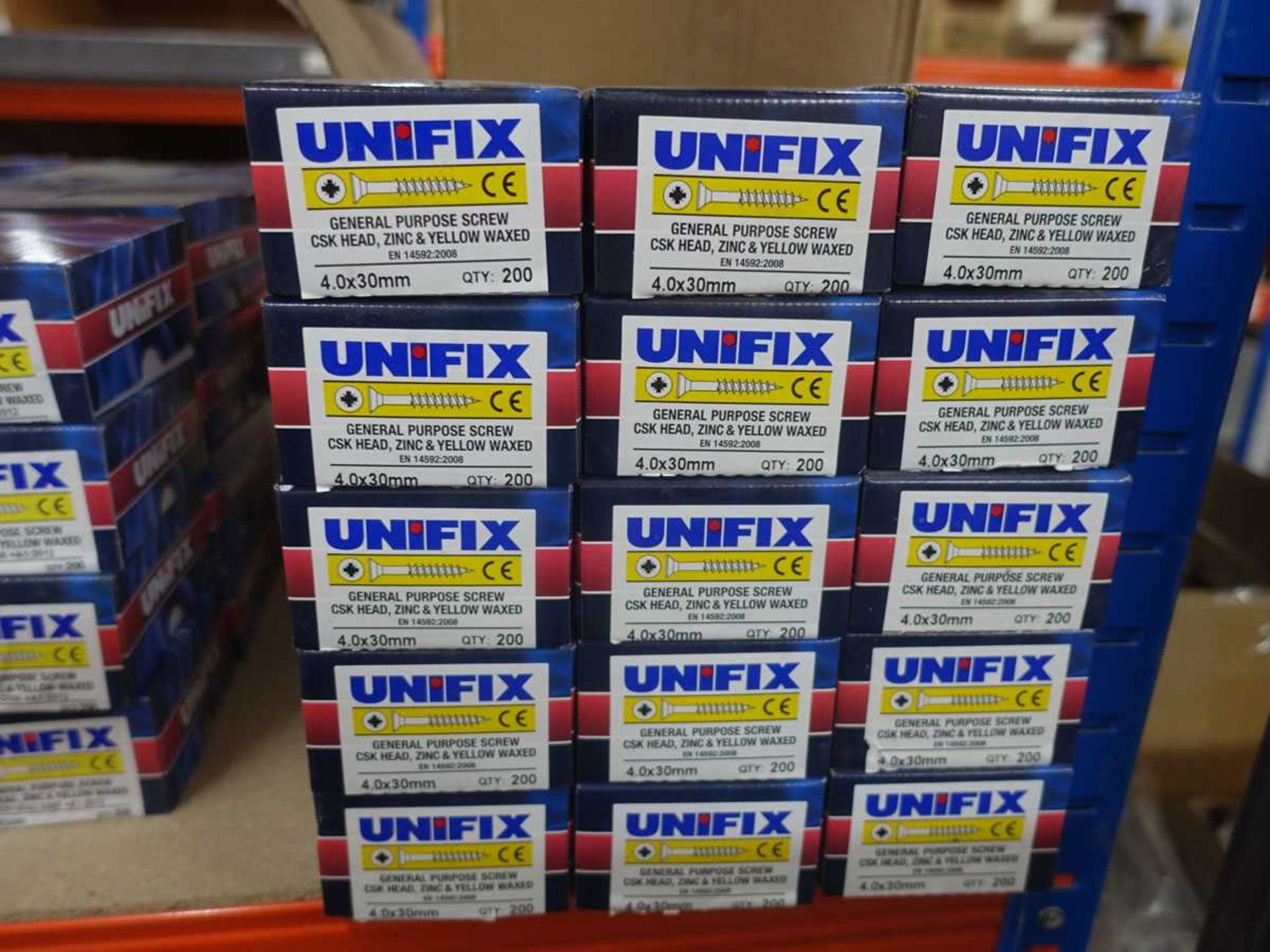 +VAT Large quantity of Unifix general purpose screws (on one shelf) - Image 2 of 5