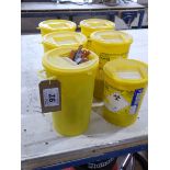 +VAT 6 Sharpsguard yellow blade holders with contents