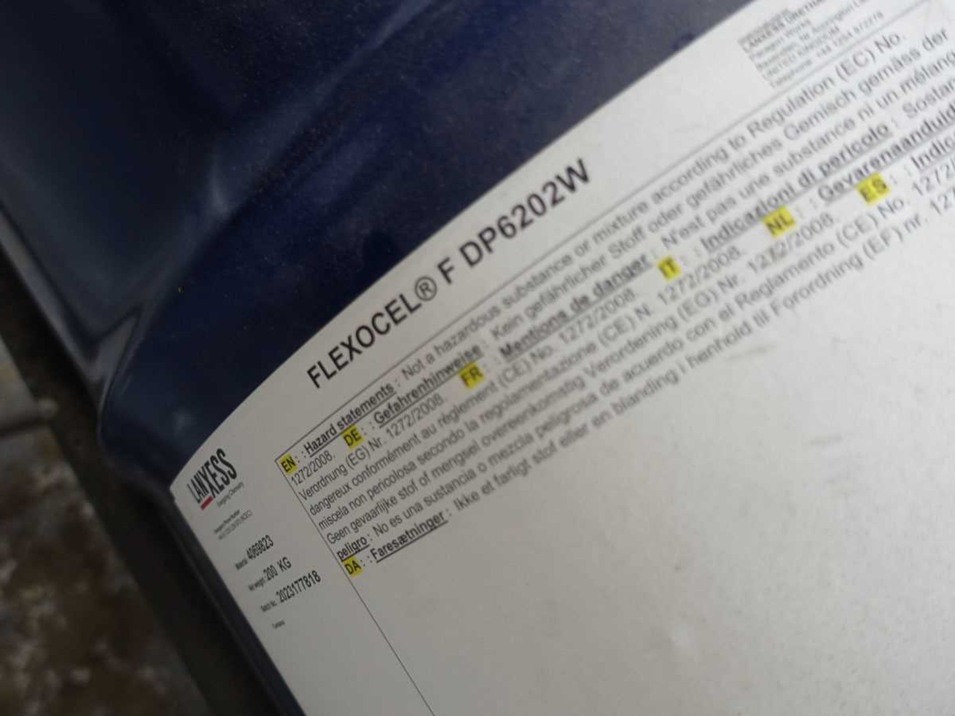 +VAT Two 205L drums on trolleys containing part contents of Flexocel and Isocyanate - Image 2 of 3