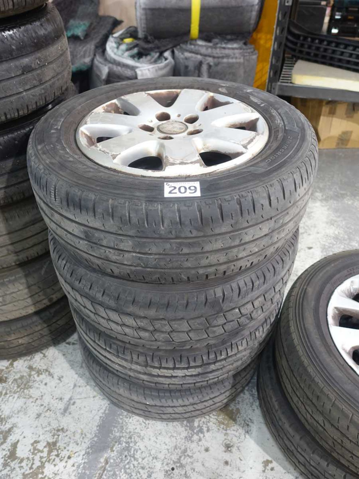 +VAT Set of four VW alloy wheels and tyres 215/65R 16C