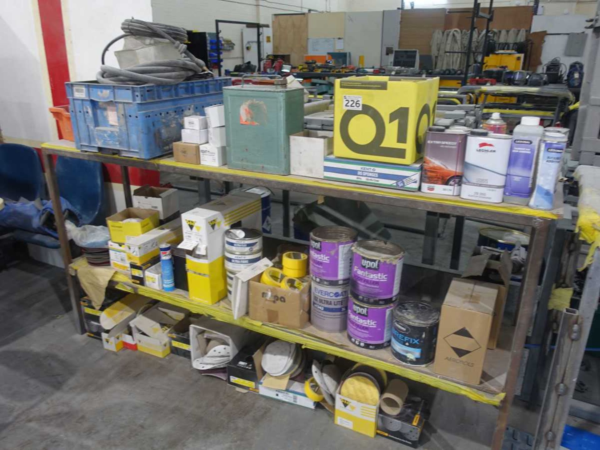 +VAT Range of car body repair consumables, body filler, sanding additives, sanding discs etc.