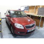 +VAT AA08 JKK Skoda Fabia TB1 5-door estate First registered: 29th April 2008 MOT until 14 August