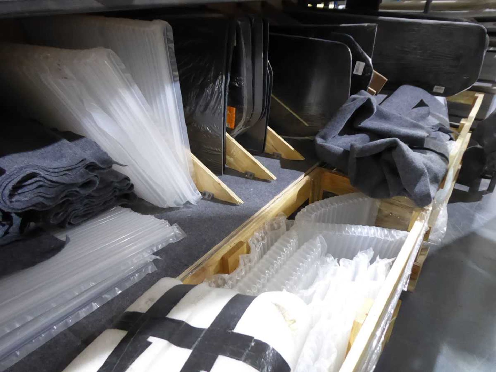 +VAT Range of campervan interior carpeting and window panels (Contents of 3 metal racks) - Image 4 of 4