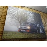 +VAT Large stretch canvas marketing photograph, a VW camper van