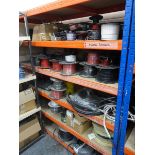 +VAT Quantity of various electrical cable (on five shelves)