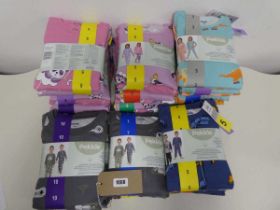 Mixed bag of boys & girls 4 piece pyjama sets by Pekkle.