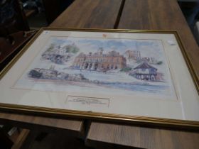 Approx. 8 various pictures incl. Scene of Biggleswade, Scene of Norwich, Alpine Scene, modern gothic