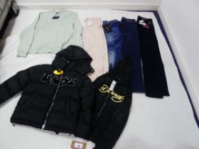 +VAT Selection of clothing to include Puffa, Mavi, Tommy Hilfiger, etc