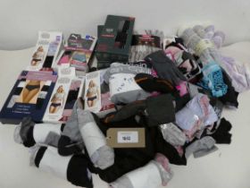 +VAT Mixed bag of mens and womens underwear, bras, socks, gloves.