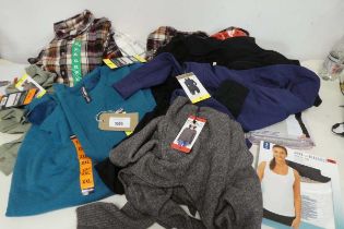 +VAT Approx. 20 items of womens clothing to include shirts, jumpers, fleece pants etc.