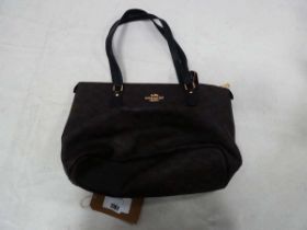 +VAT Coach New York logo large handbag in brown