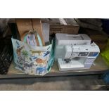 Brother sewing machine, model FS130QC, with case, together with a bag containing a quantity of