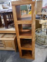 Mexican pine free standing open backed display unit