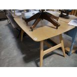 Modern light oak effect dining table