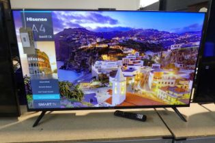 +VAT Hisense 40" 4K smart TV (40A4GTUK) with stand and remote