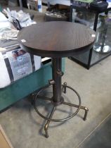 Industrial style circular bar height table