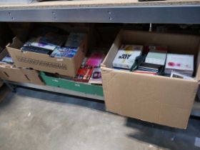 Underbay containing a large quantity of CDs and DVDs