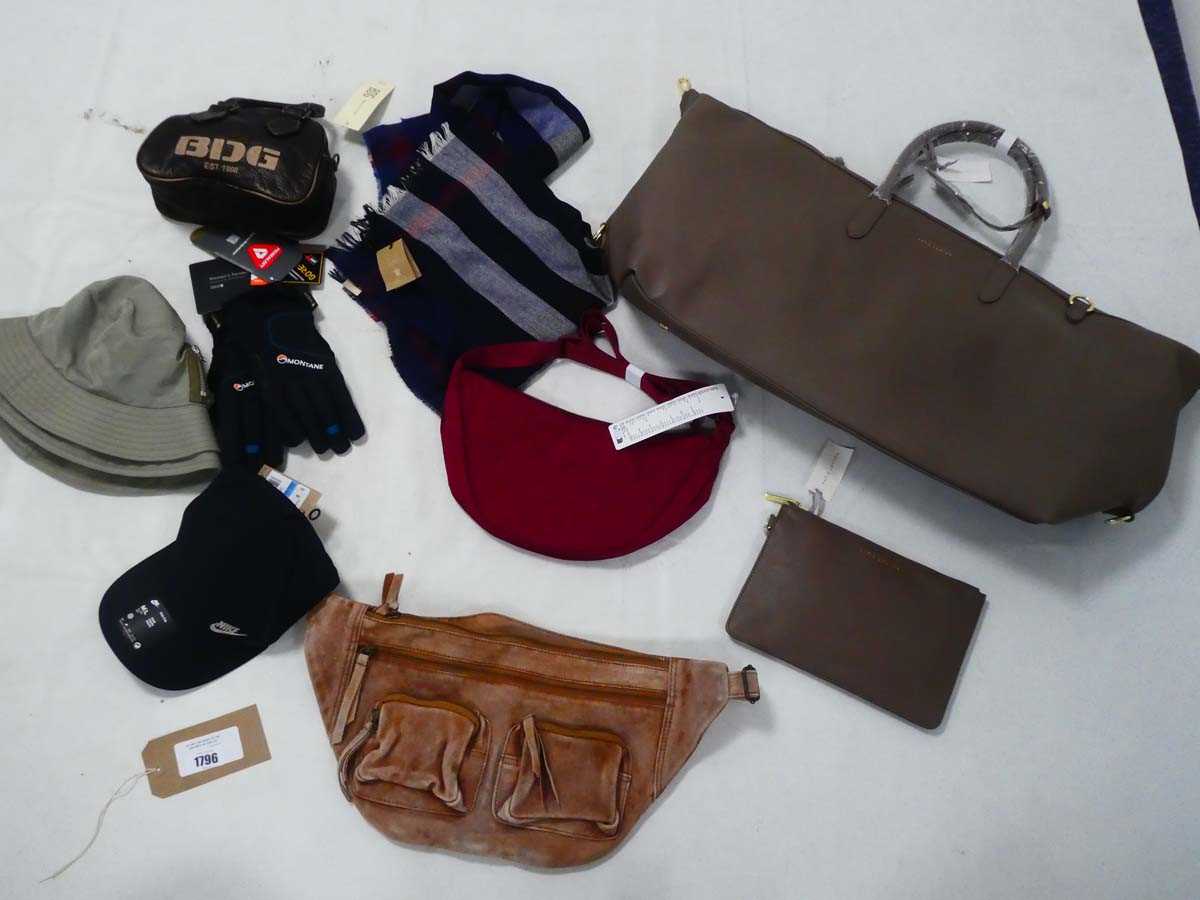 +VAT Selection of designer accessories to include Katie Loxton, Nike, Uniqlo, Montane, Burberry,