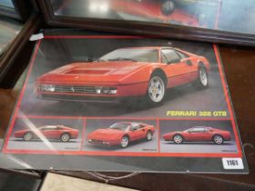 Clip framed poster of Ferarri 328GTB