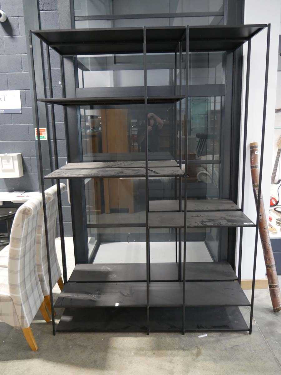 +VAT 2 large free standing metal open backed shelving units