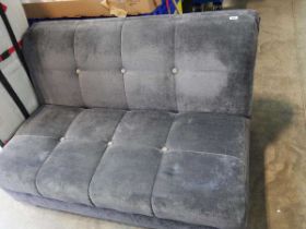 Grey fabric button back upholstered sofa bed