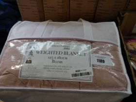 +VAT Brentfords weighted blankets (6kg, 125 x 180cm) in blush pink in bag