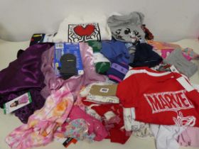 Large quantity of boys and girls clothes. To include swimwear, t shirts, leggings, pyjamas, dresses,