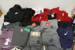 +VAT Approx. 20 mens and womens branded clothing. To include Under Armour, Adidas, Nike, Puma etc.
