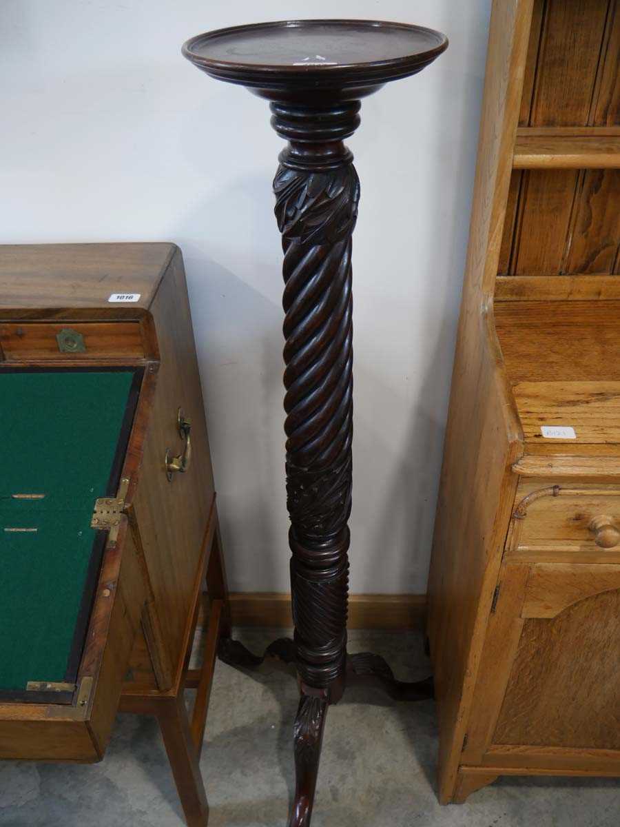 Carved mahogany torcher