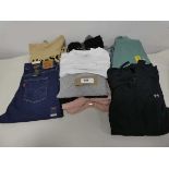 +VAT Approx. 20 items of mens and womens branded clothing. To include Jack Wills, Levis, French