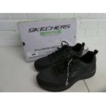 +VAT Boxed pair of Skechers arch comfort trainers in black size 11
