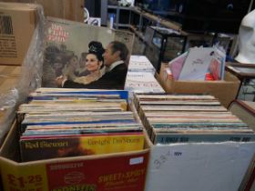 2 boxes of LPs to include Elton John, Rod Stewart, Diana Ross etc.