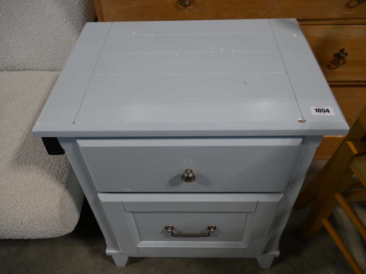 Blue painted single drawer Laura Ashley bedside cupboard