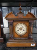 Edwardian mahogany cased mantle clock