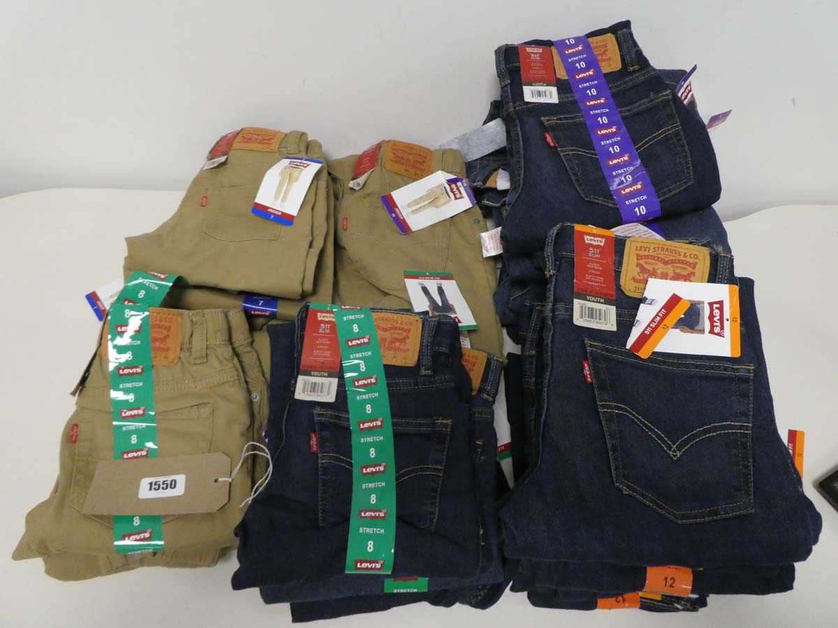 Approx. 25 pairs of boys Levi's jeans or joggers