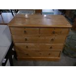 Early 20th century pine chest of 2 over 3 drawers