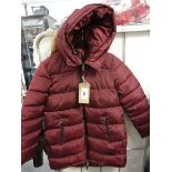 +VAT Ladies DKNY coat. Colour: Red Size: Small
