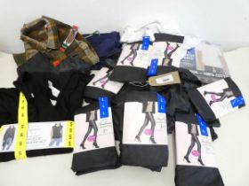 +VAT Approx. 20 items of mens and womens clothing to include t-shirts, leggings, shirts ect.