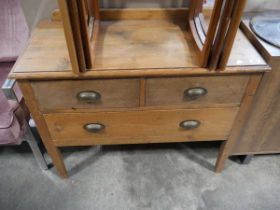 Early 20th century pine chest of 2 over 1 drawers