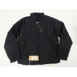 +VAT Represent jet black initial down puffer jacket size small