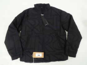 +VAT Represent jet black initial down puffer jacket size small
