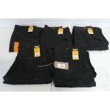 +VAT 5 pairs of DeWalt holster multi pocket work trousers in black (W40 L32)