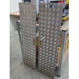 Pair of metal car accessibility ramps