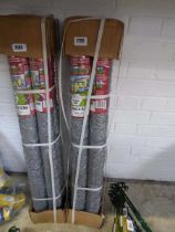 4 rolls of 10m x 0.9m galvanised wire fencing