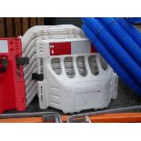 10 white work safety barriers